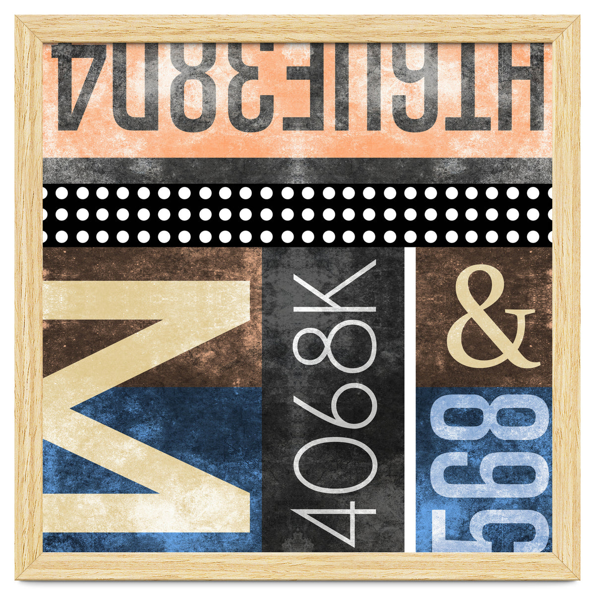 Typographic Industrial Abstract - M