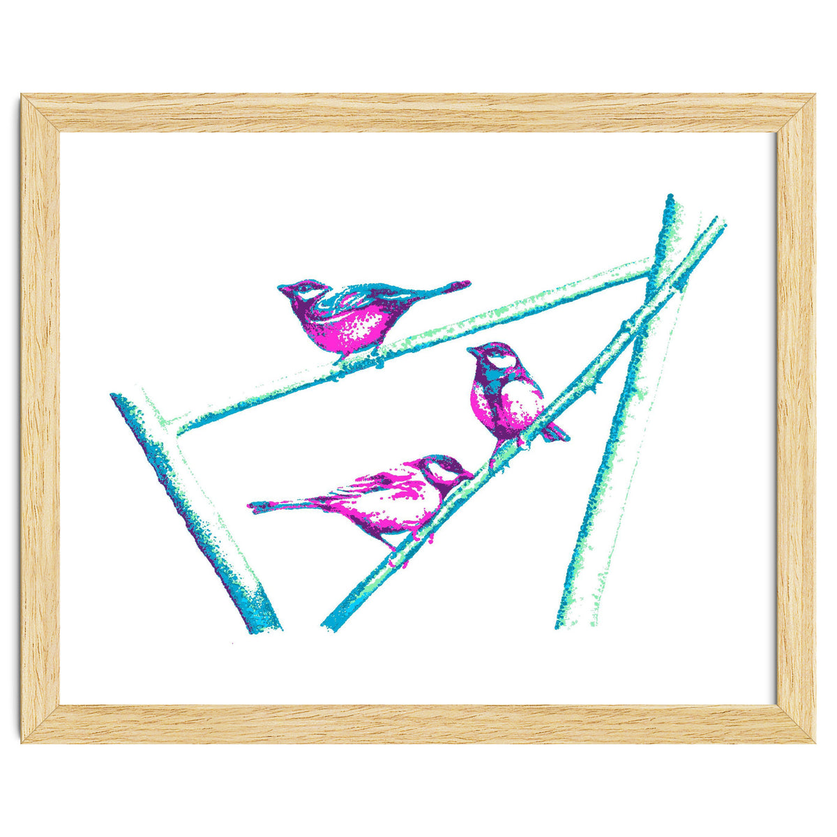 Garden Birds On A Branch