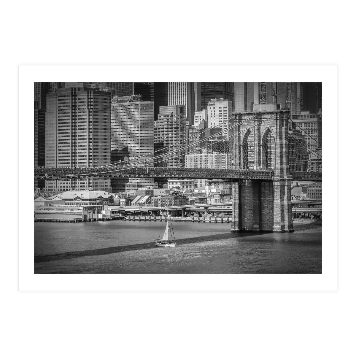 NEW YORK CITY Brooklyn Bridge & Manhattan Skyline (Print Only)