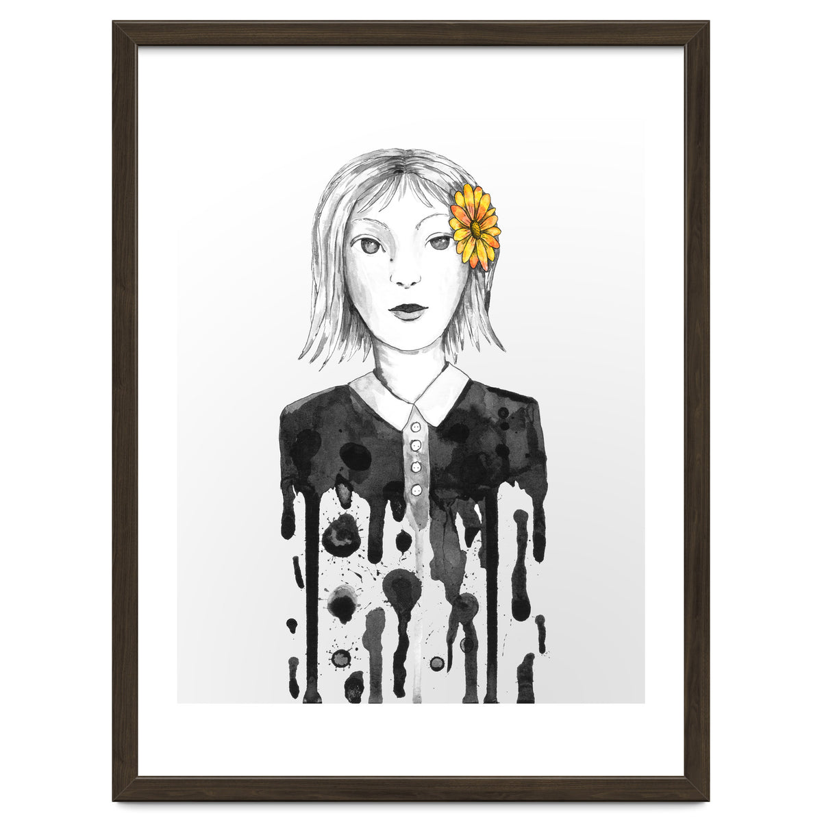 Flower dripping girl