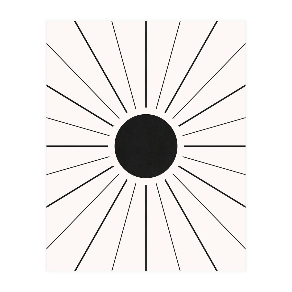 SUN IN LINES - BLACK (Print Only)