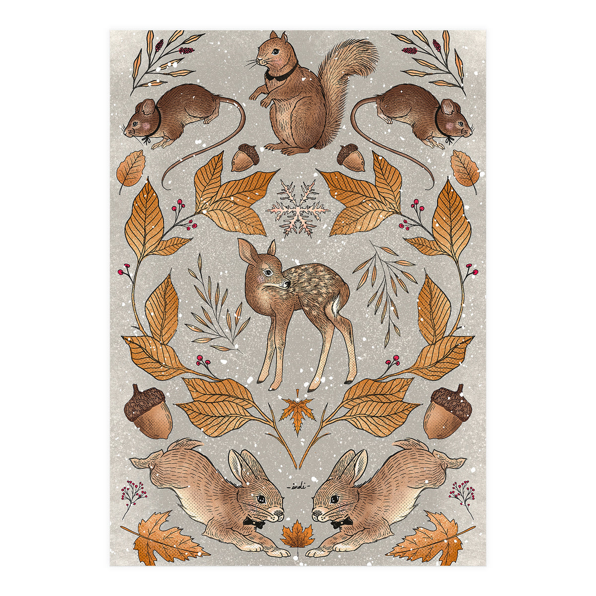 Christmas Animals (Print Only)