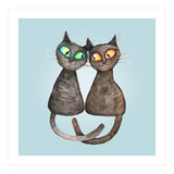 Two cute loving cats (Print Only) thumbnail