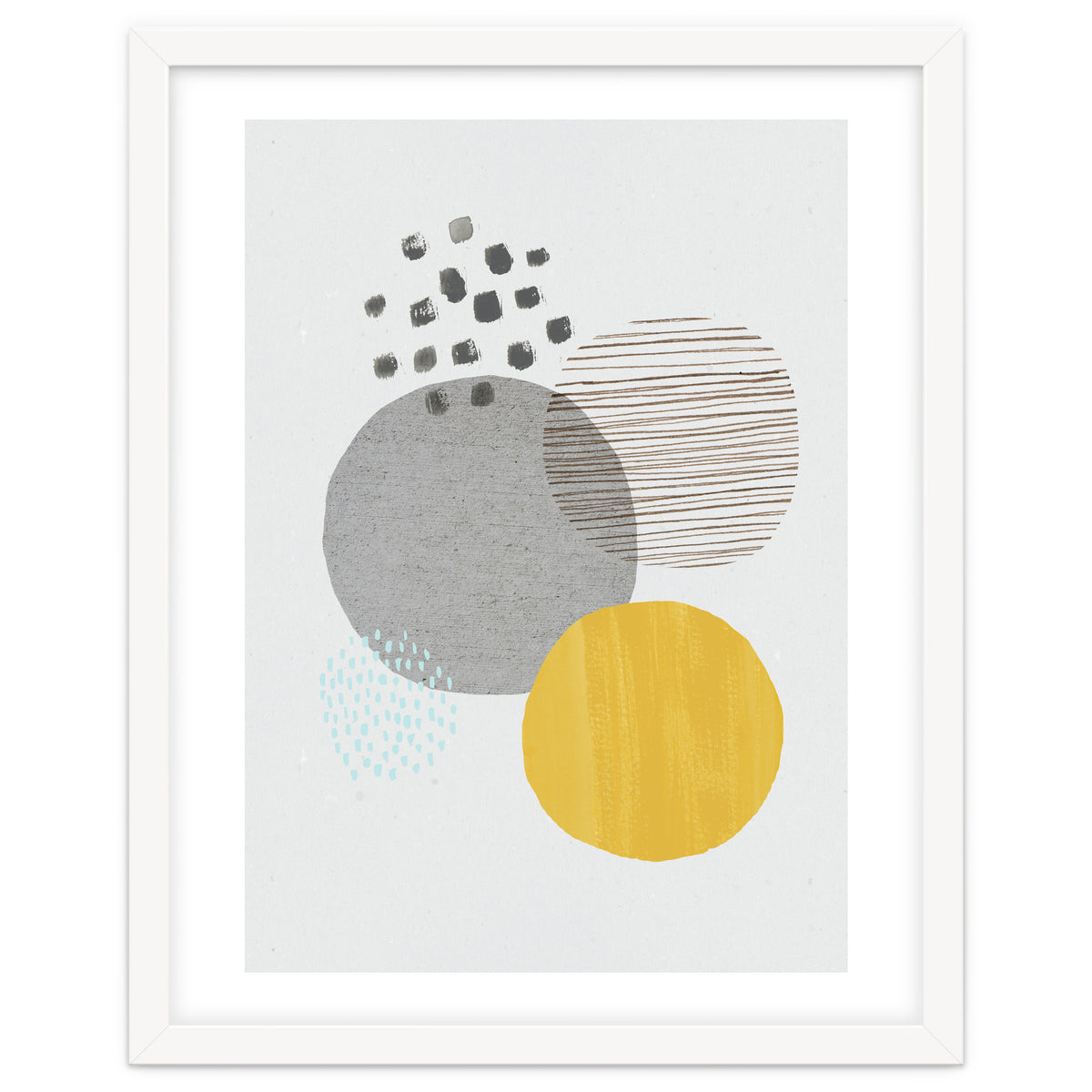 Abstract Mustard And Grey