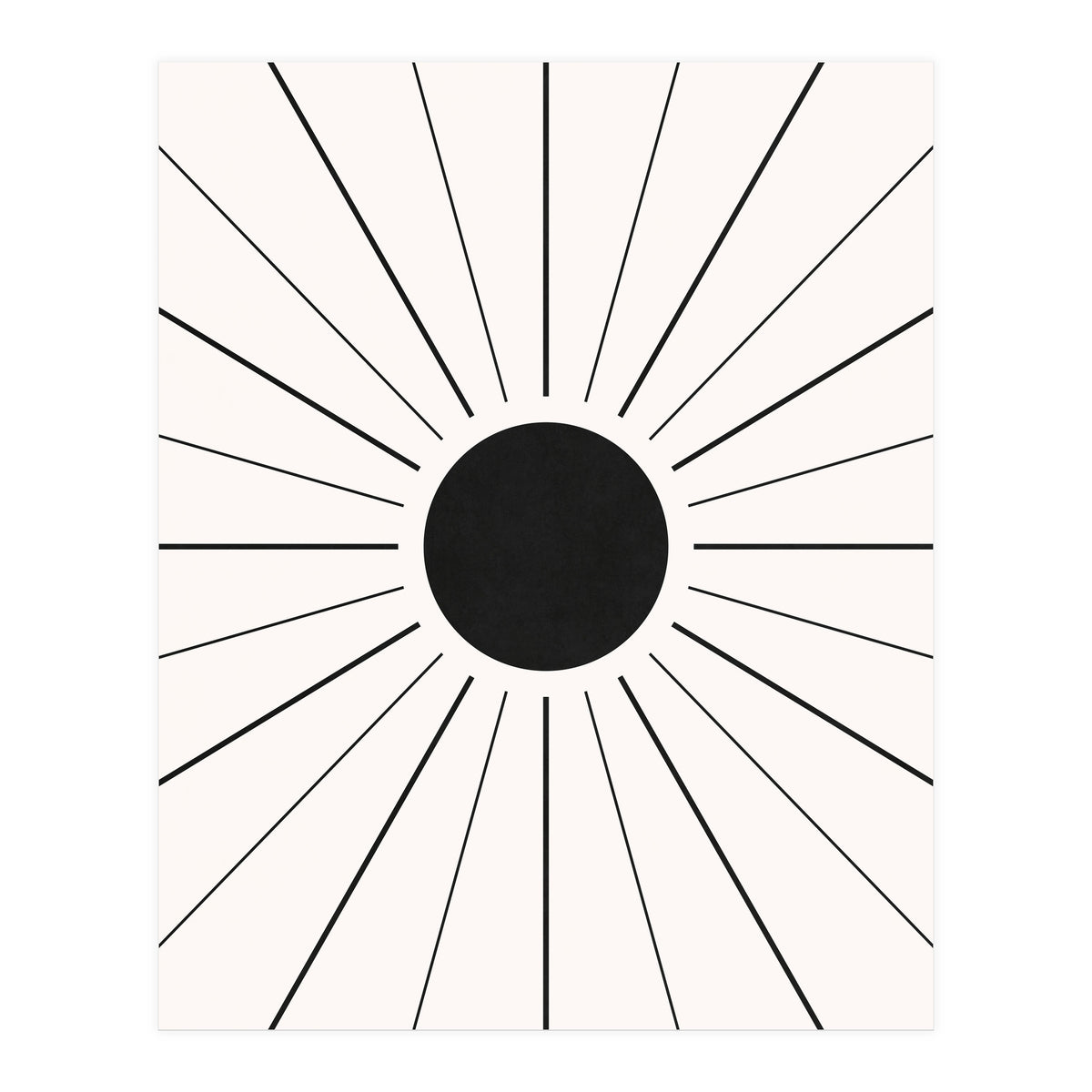 SUN IN LINES - BLACK (Print Only)
