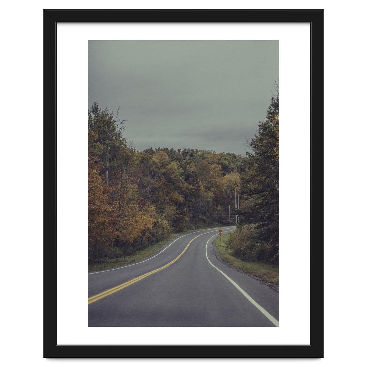 Fall Road in Upstate New York