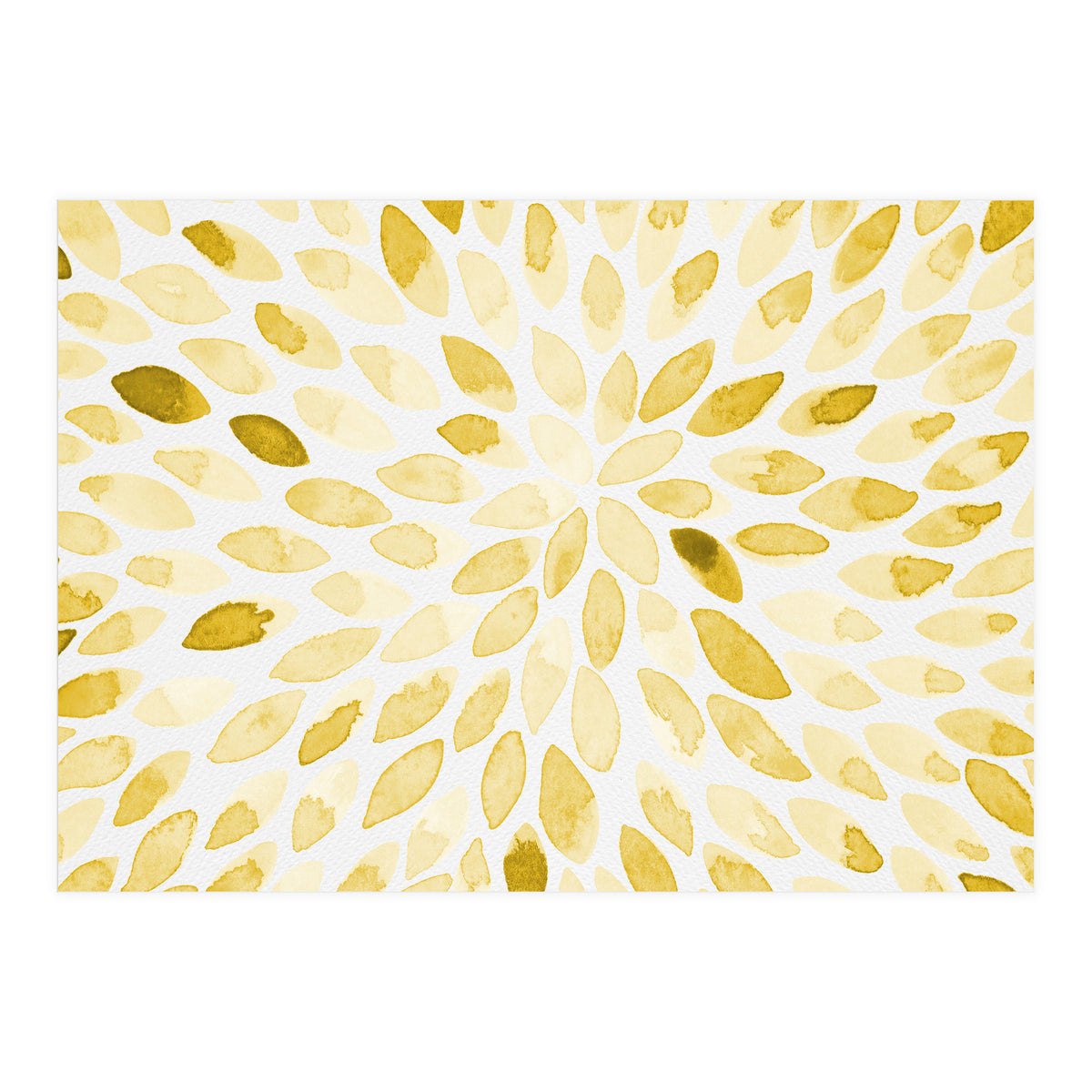 Watercolor Burst Yellow (Print Only)