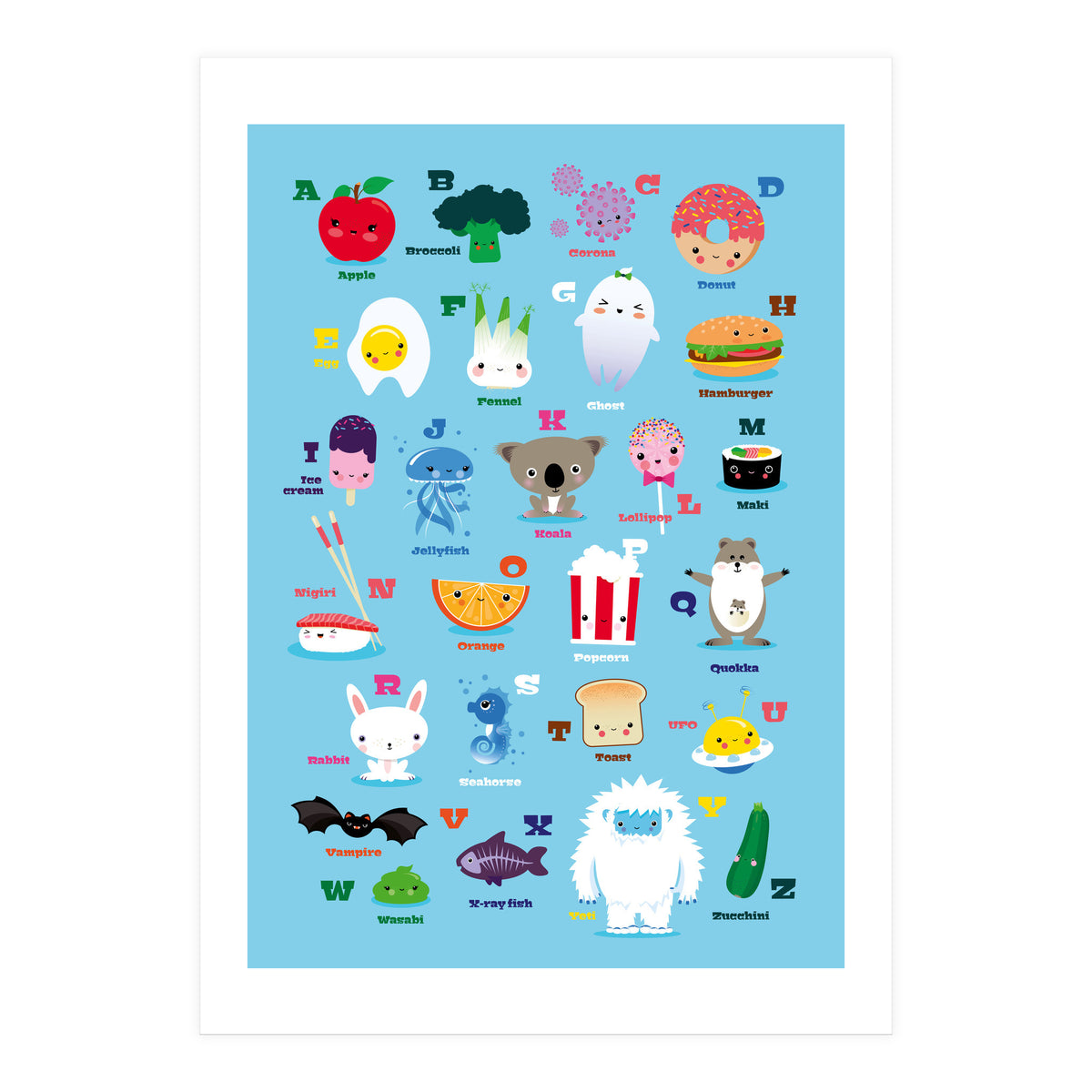 Nursery Kawaii Abc (Print Only)