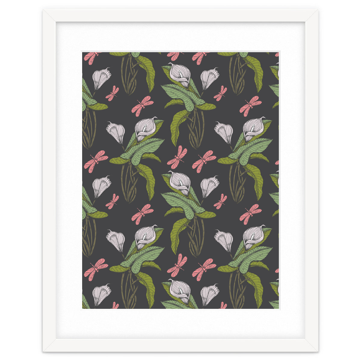 Hand drawn floral dark - 03