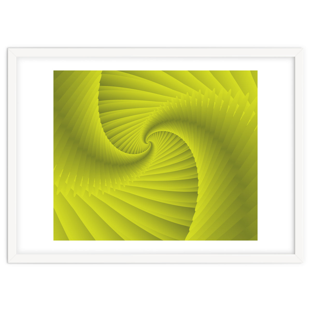Spiral Fractal Green Art