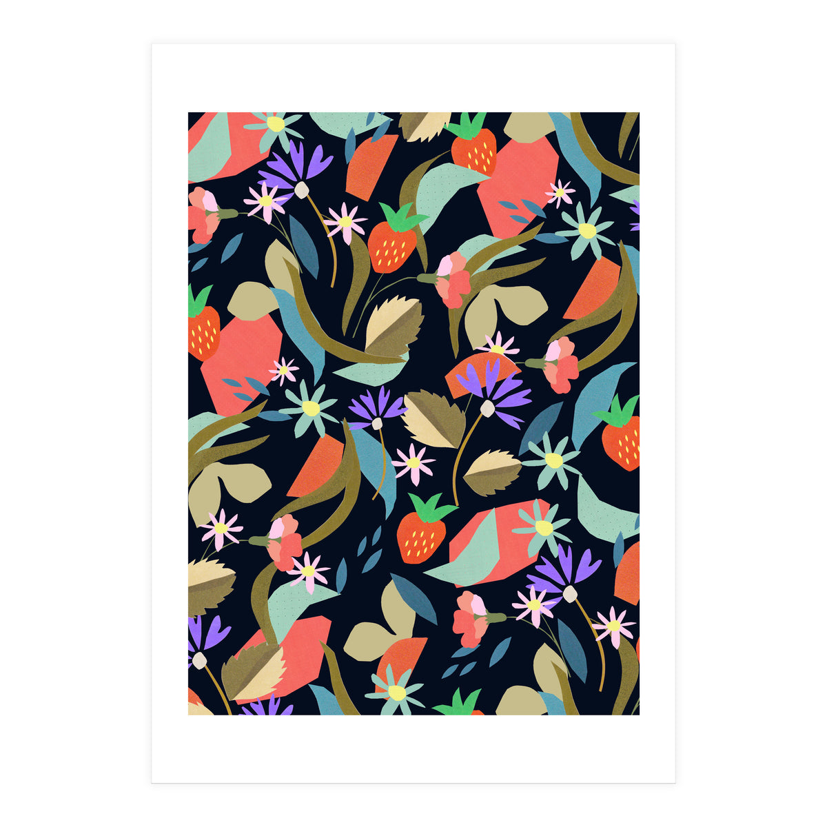 strawberry flower (Print Only)