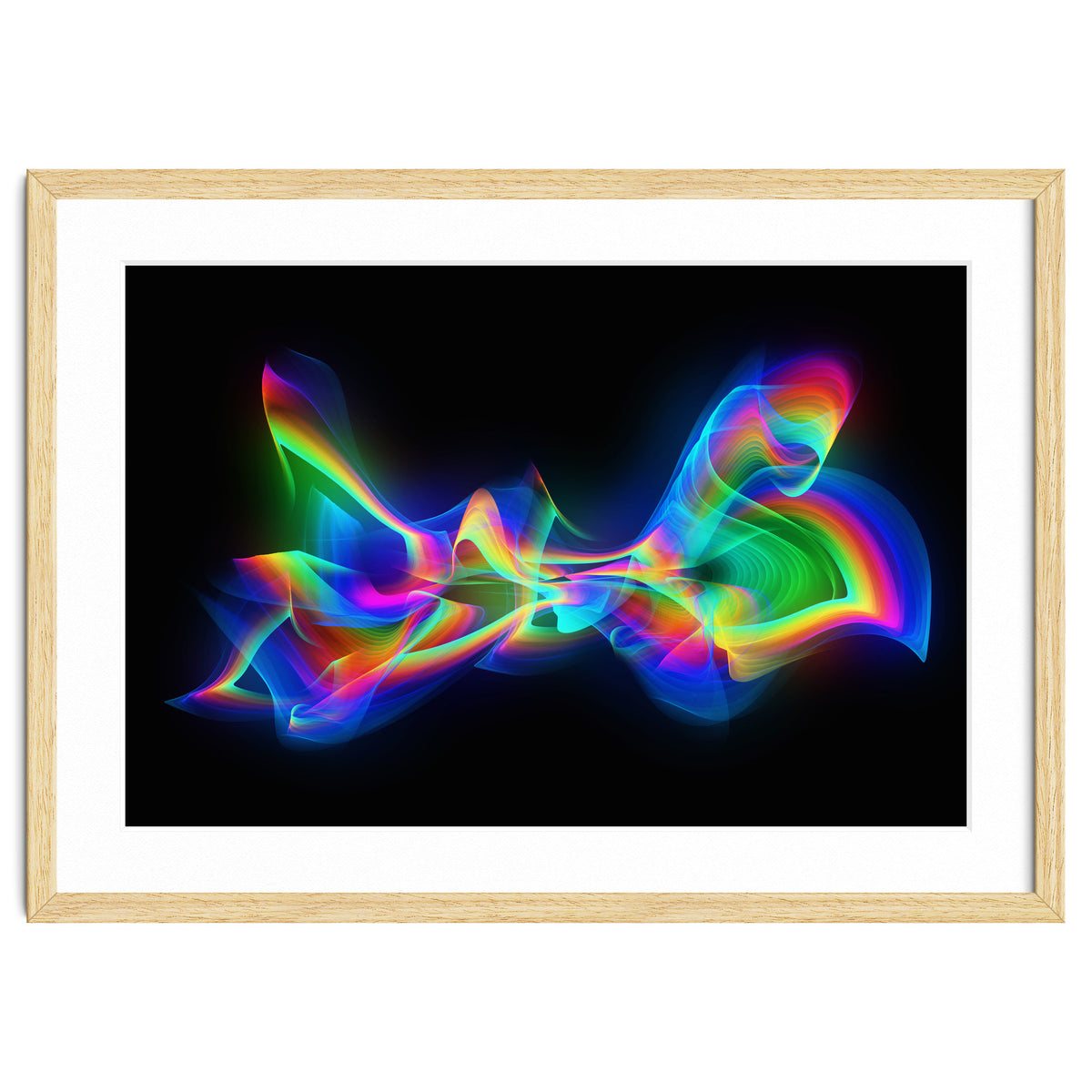 Abstract Colorful Flame Waves