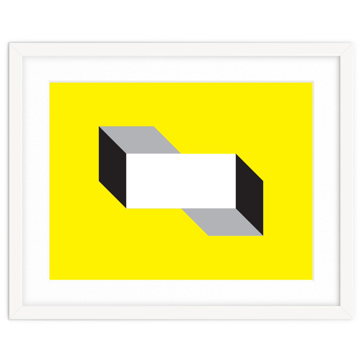 Geometric Shapes No. 50 - yellow, black & grey