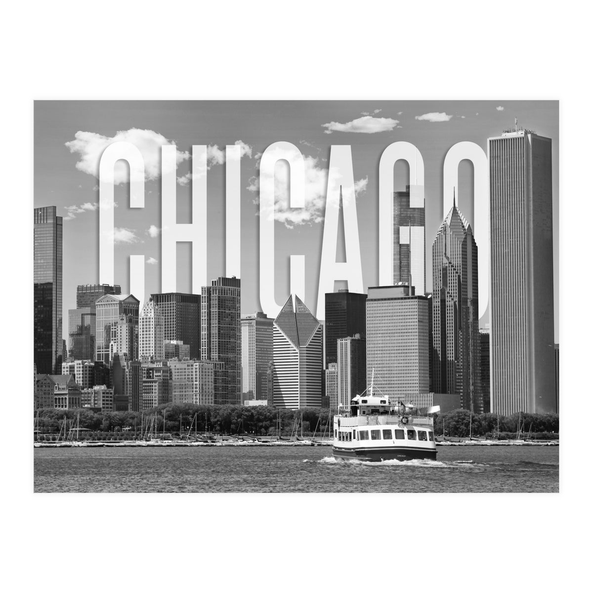 CHICAGO Skyline | Monochrome (Print Only)