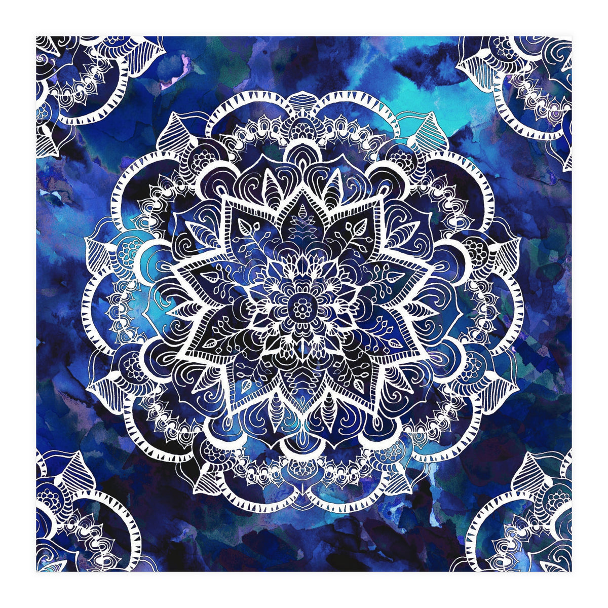 Queen Starring of Mandalas Navy (Print Only)