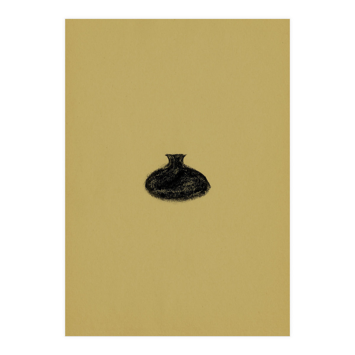 Olive green and black vase (Print Only)