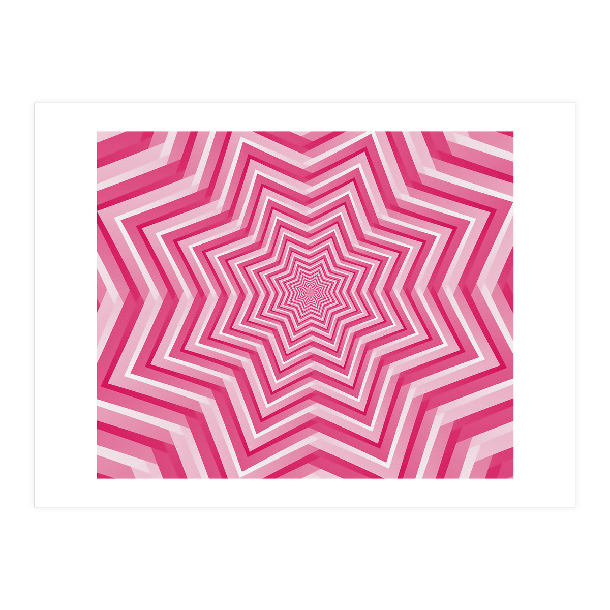 Abstract Pink Geometric Design Art (Print Only)