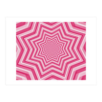 Abstract Pink Geometric Design Art (Print Only)