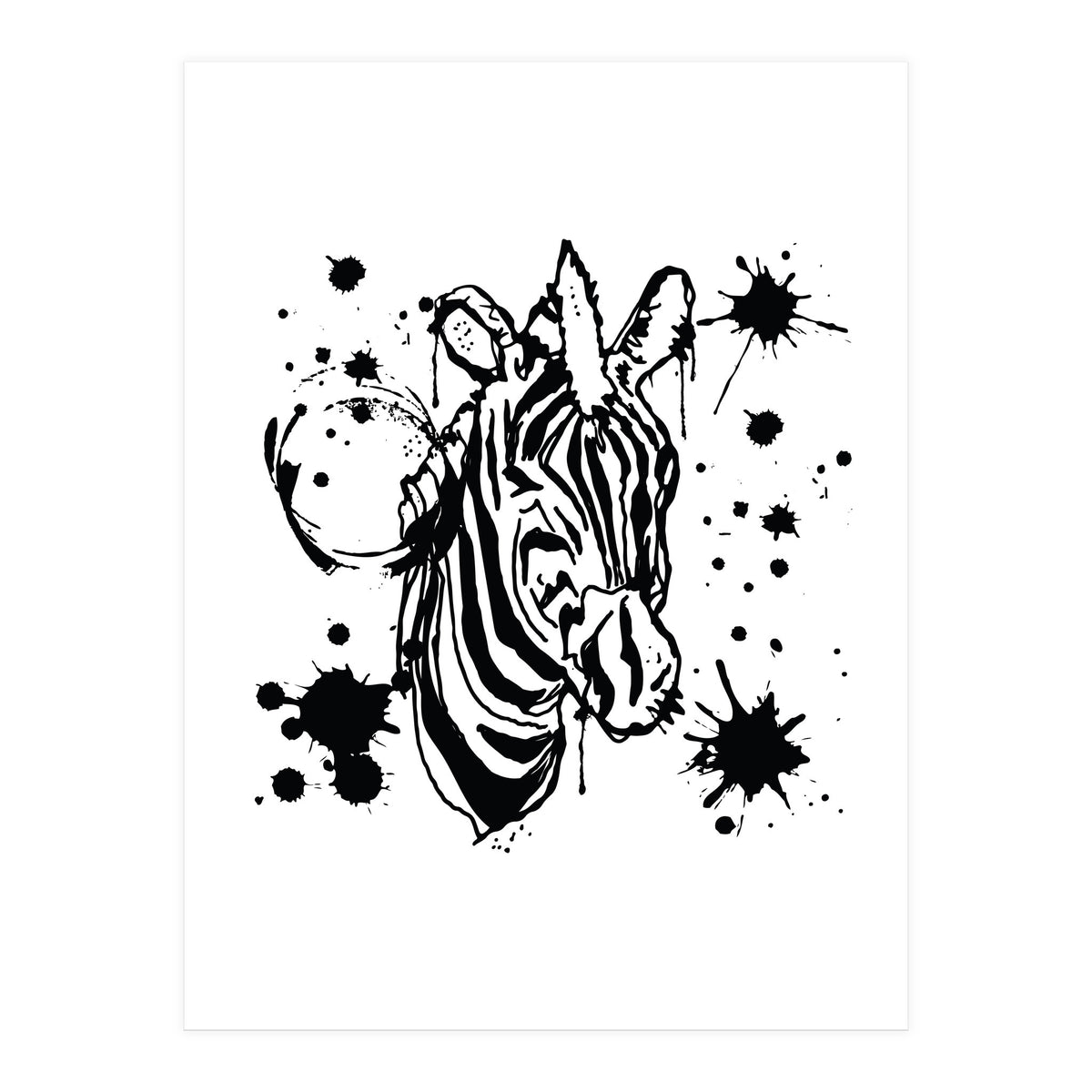 Zebra sketch (Print Only)