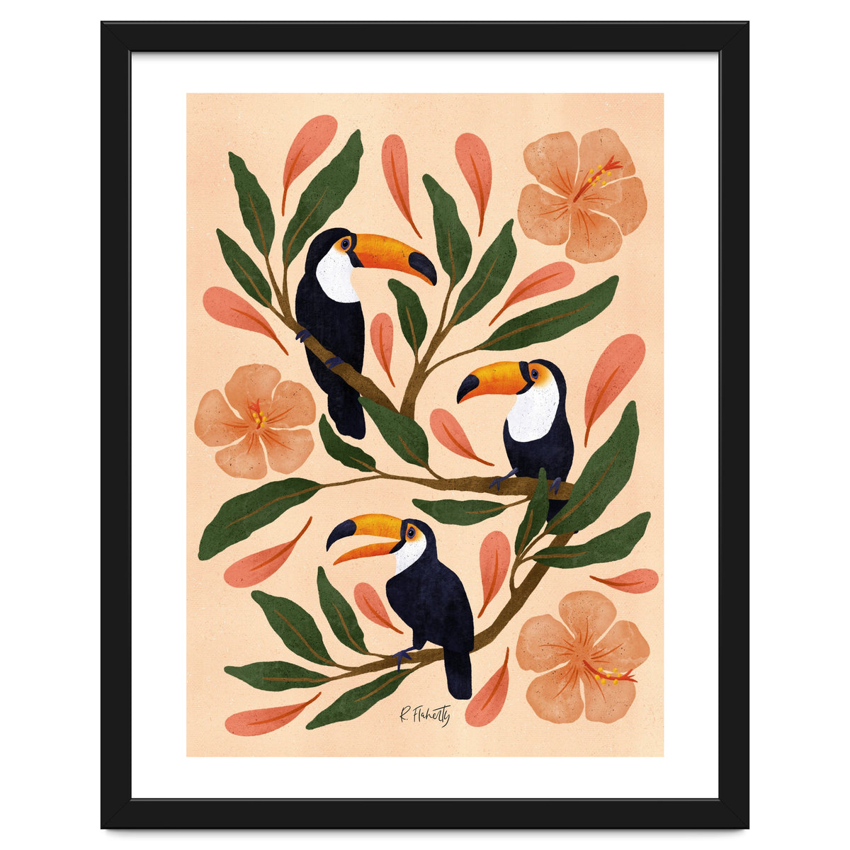 Toucans in the Hibiscus