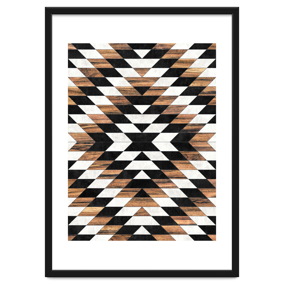 Urban Tribal Pattern No.13 - Aztec - Concrete and Wood