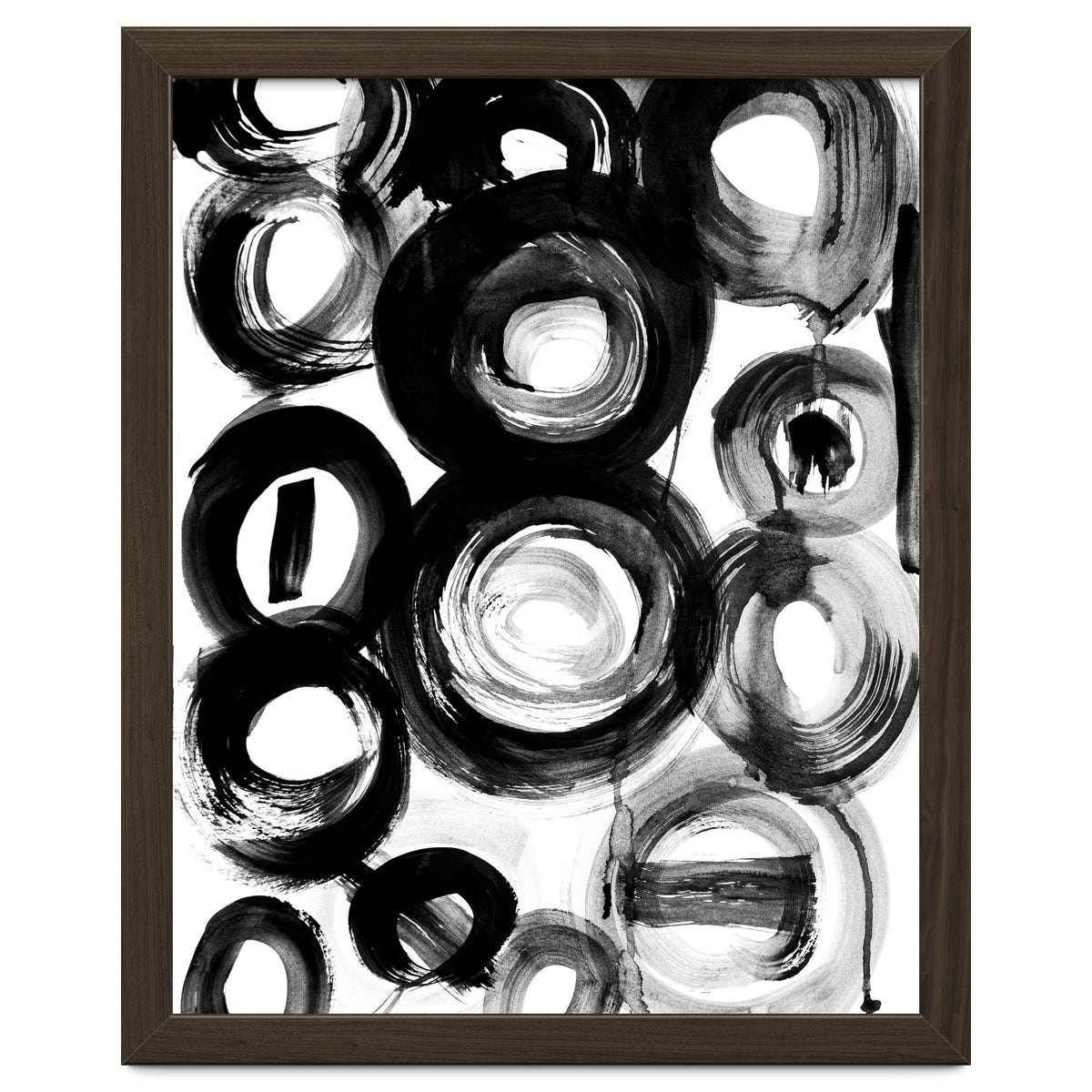 Black and White Ink Circles