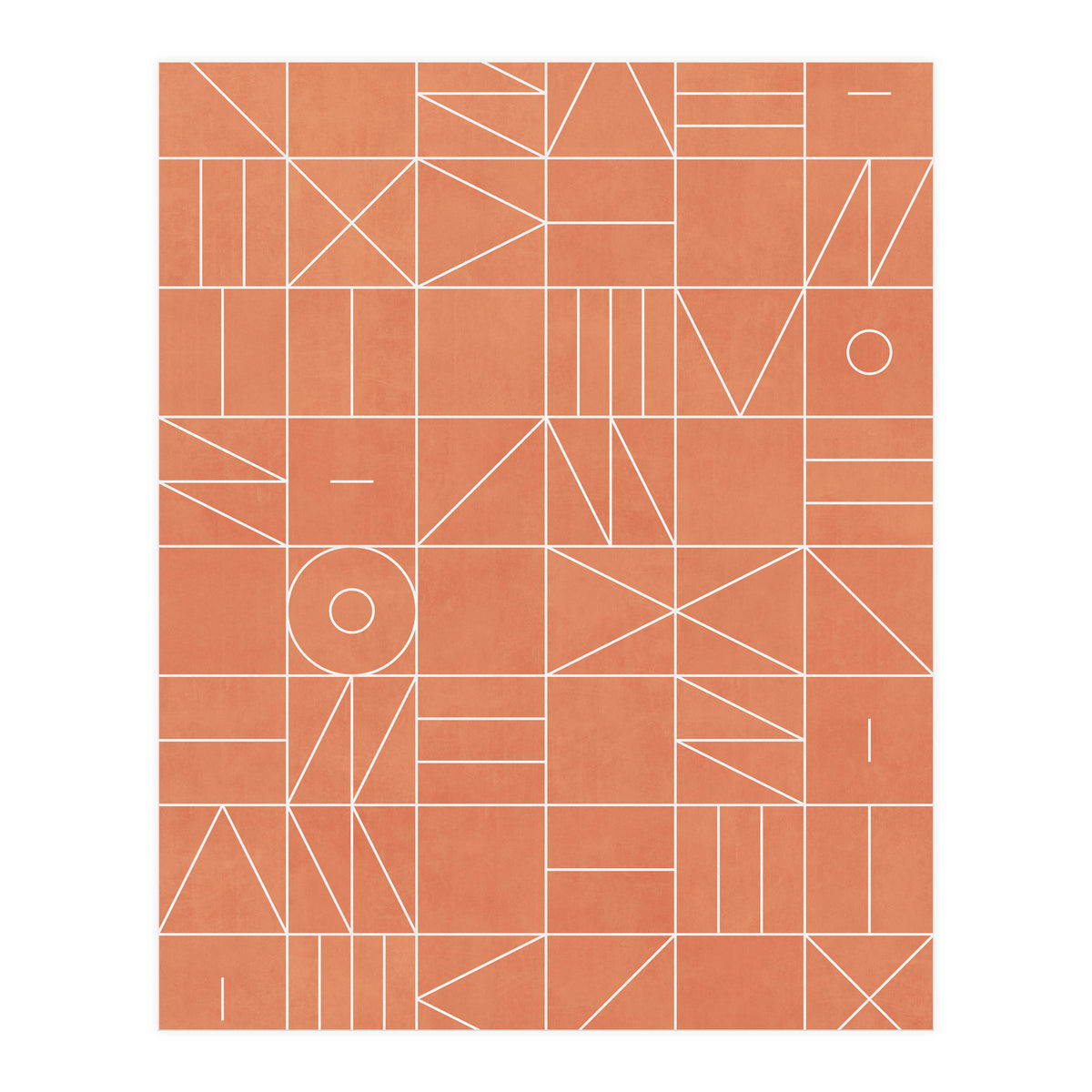 My Favorite Geometric Patterns No.5 - Coral (Print Only)