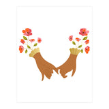 I Pinky Promise | Valentine's Day Love Friendship | Floral Botanical Join Hands Forever (Print Only) thumbnail