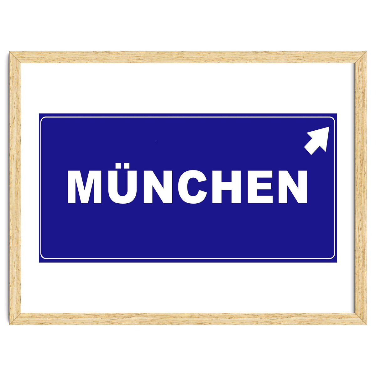 Let`s go to Munchen, Germany! Blue road sign