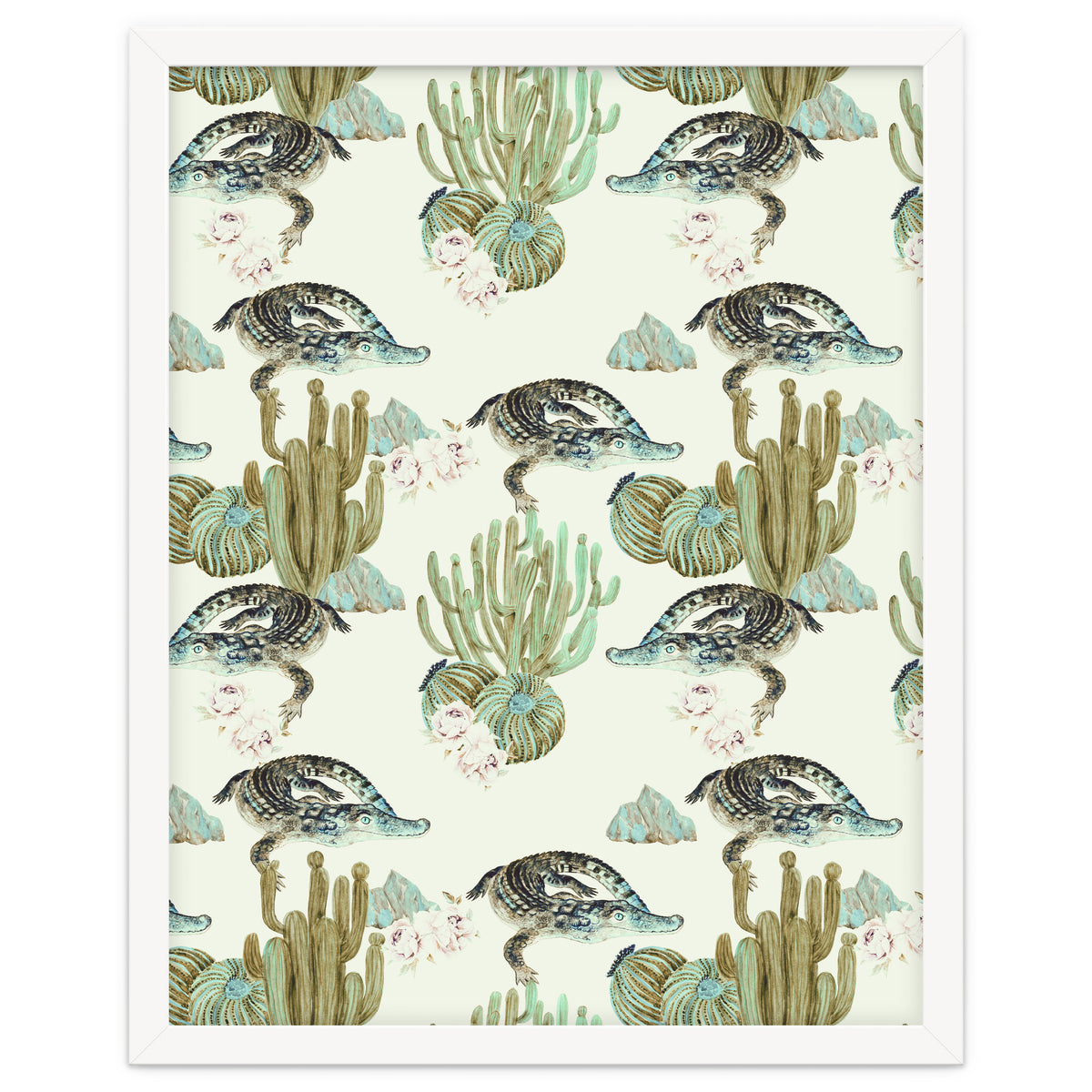 Crocodile pattern on the cactus