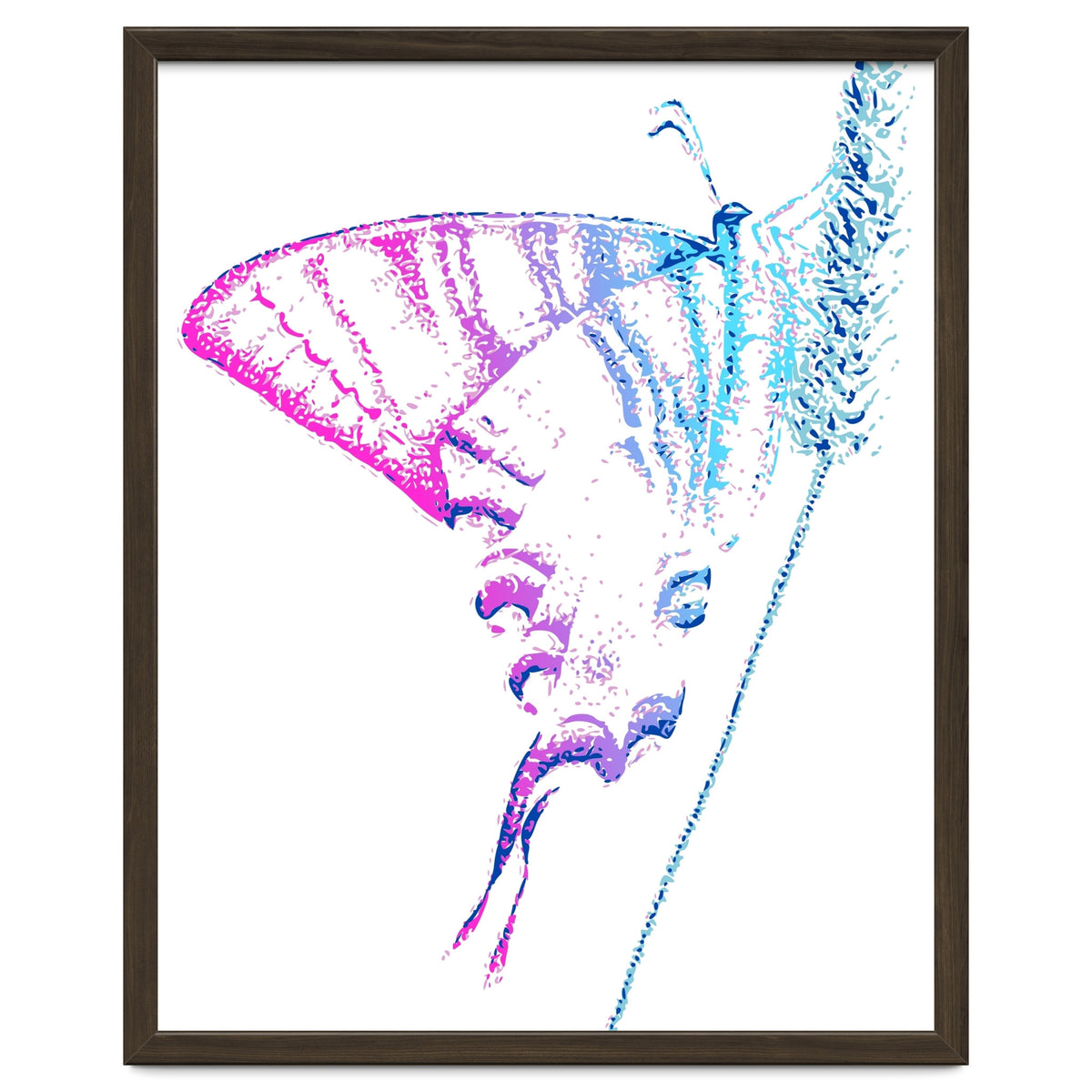 Swallowtail On Grass in Pinquoise