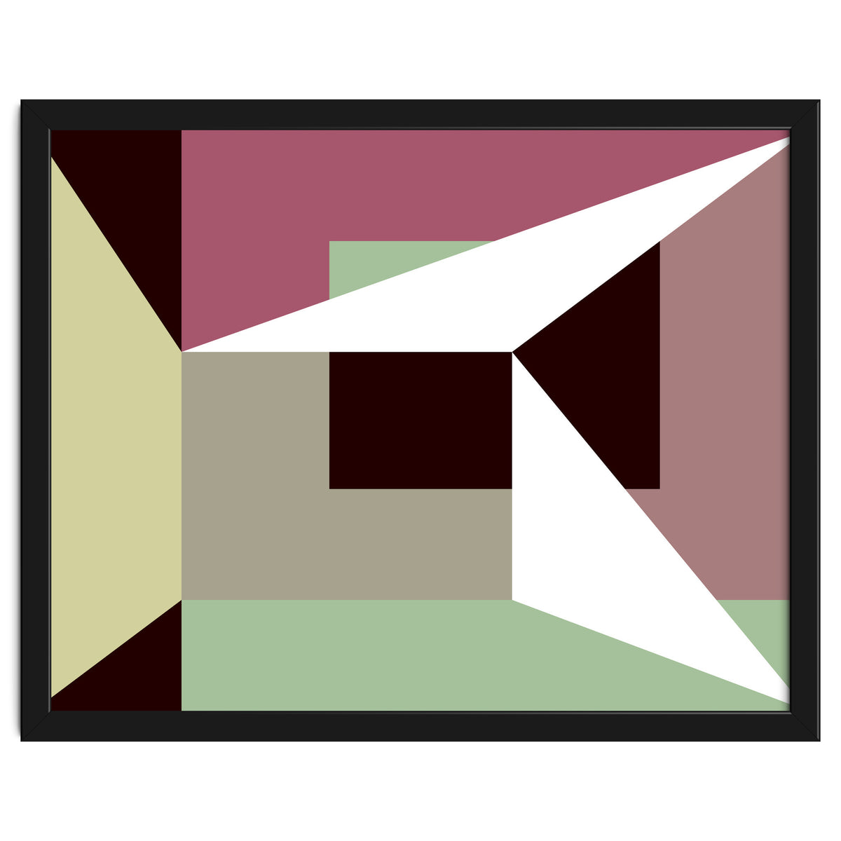 Geometric Shapes No. 26 - green & purple