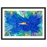 Tropical Jungle Pool | Forest Pop of Color Botanical | Travel Wild Plants Eclectic Watercolor Swim thumbnail