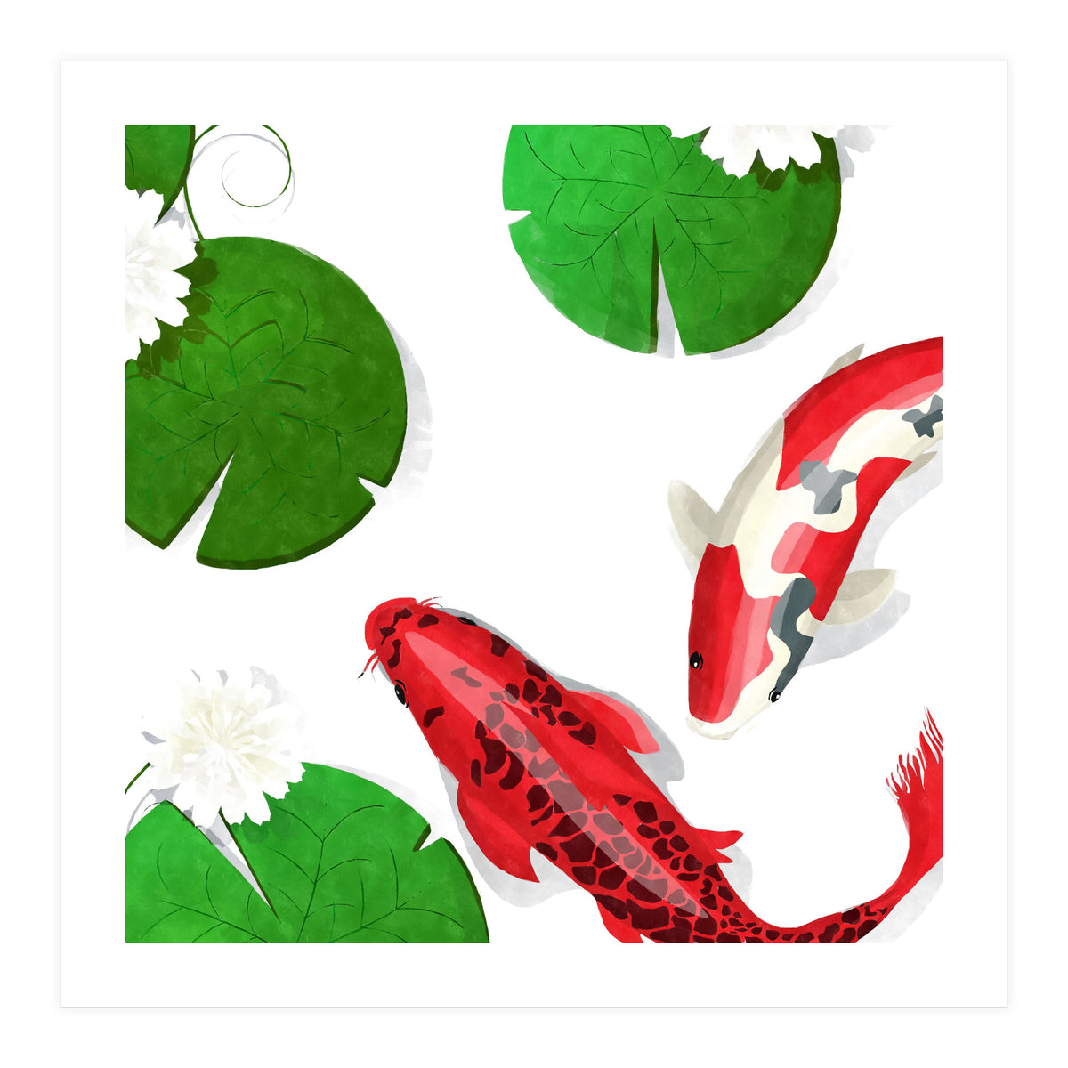 Watercolor Koi Fish (Print Only)