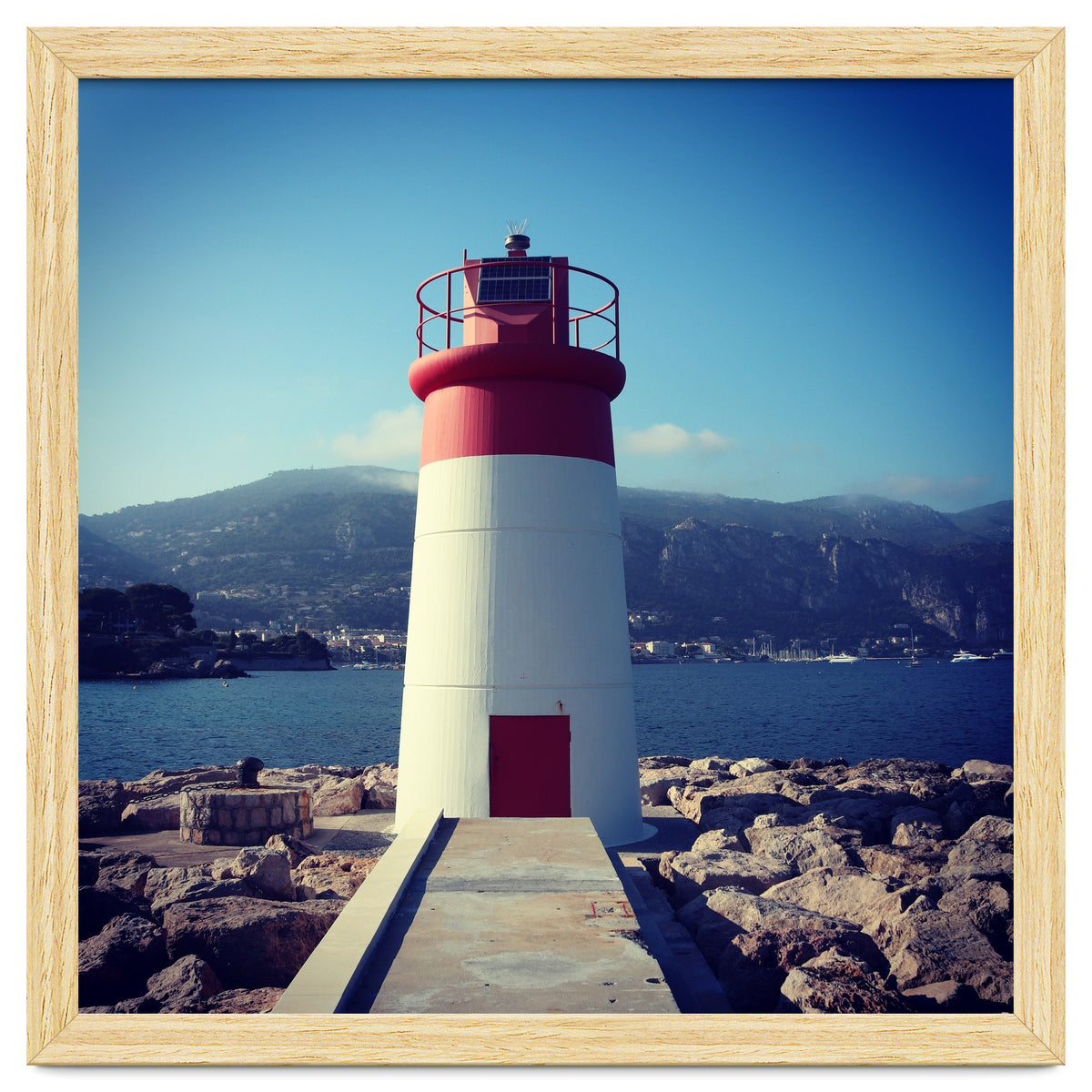 Red and white lighthouse