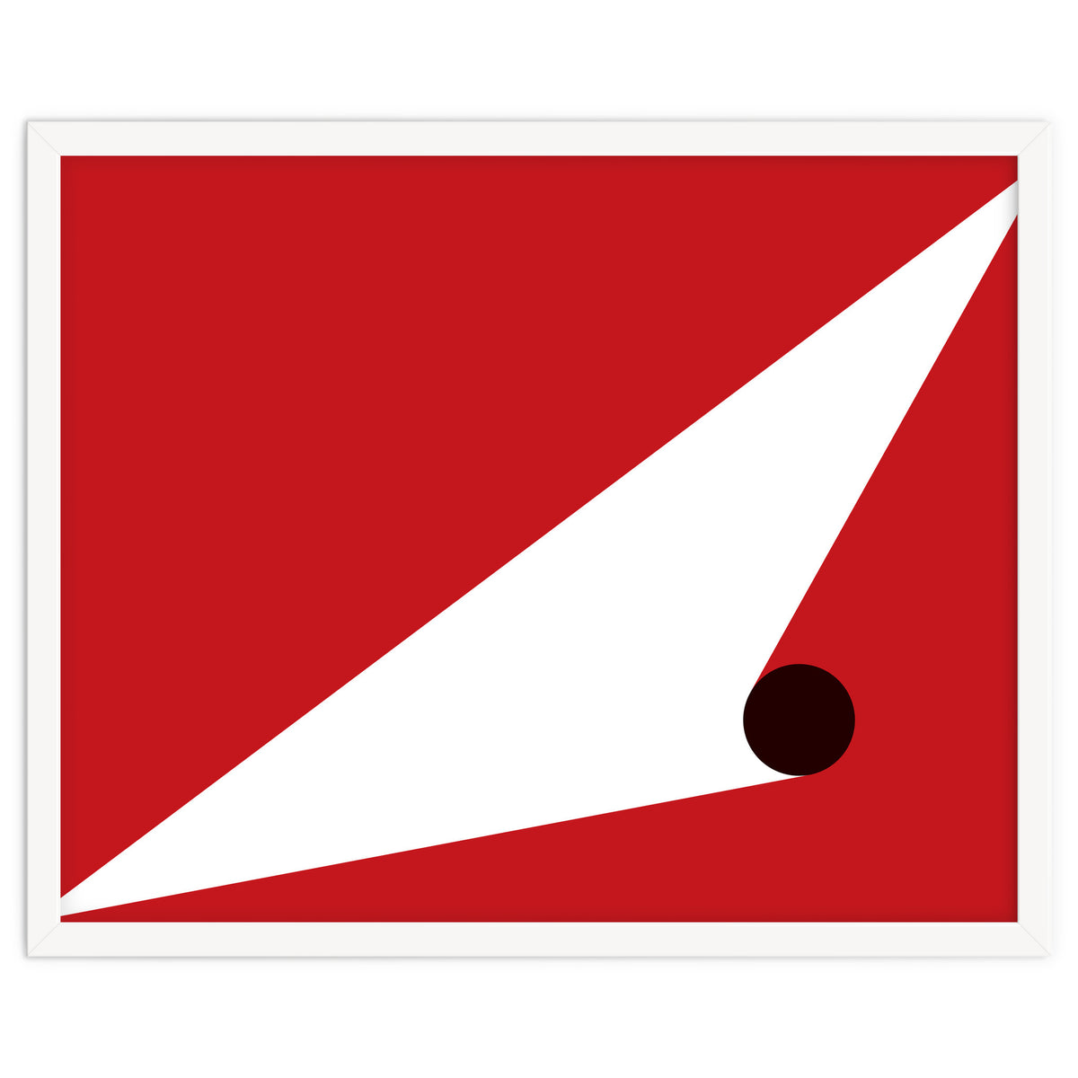 Geometric Shapes No. 71 - red, white & black