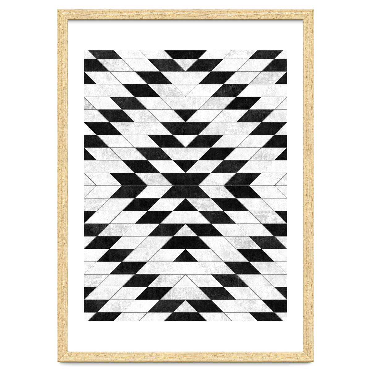 Urban Tribal Pattern No.15 - Aztec - White Concrete