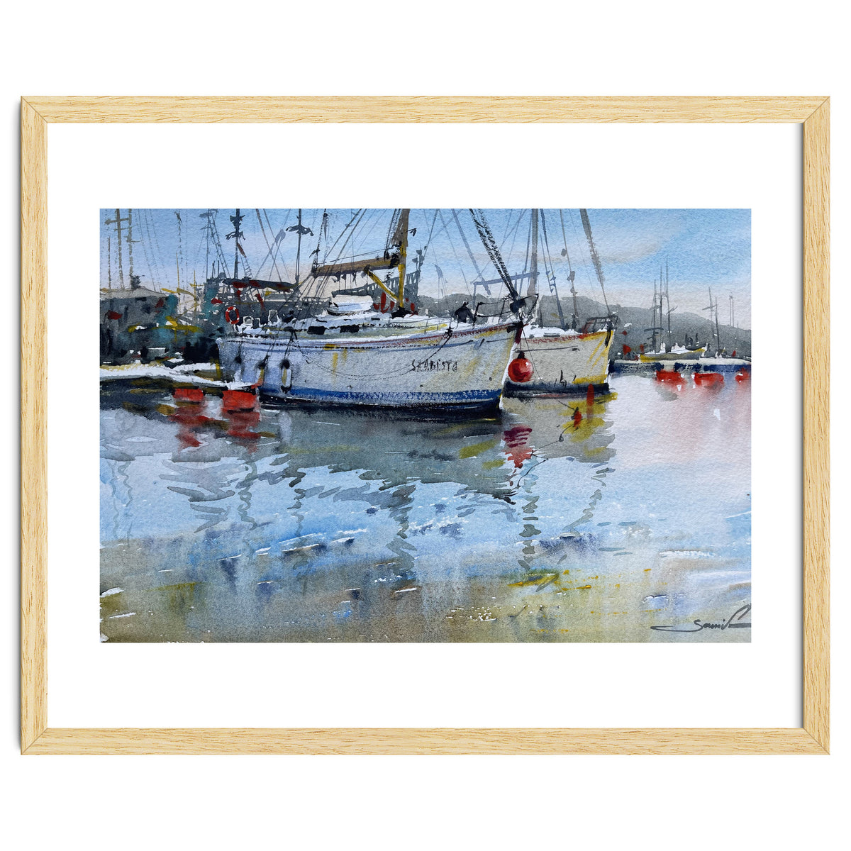 Yachts watercolor