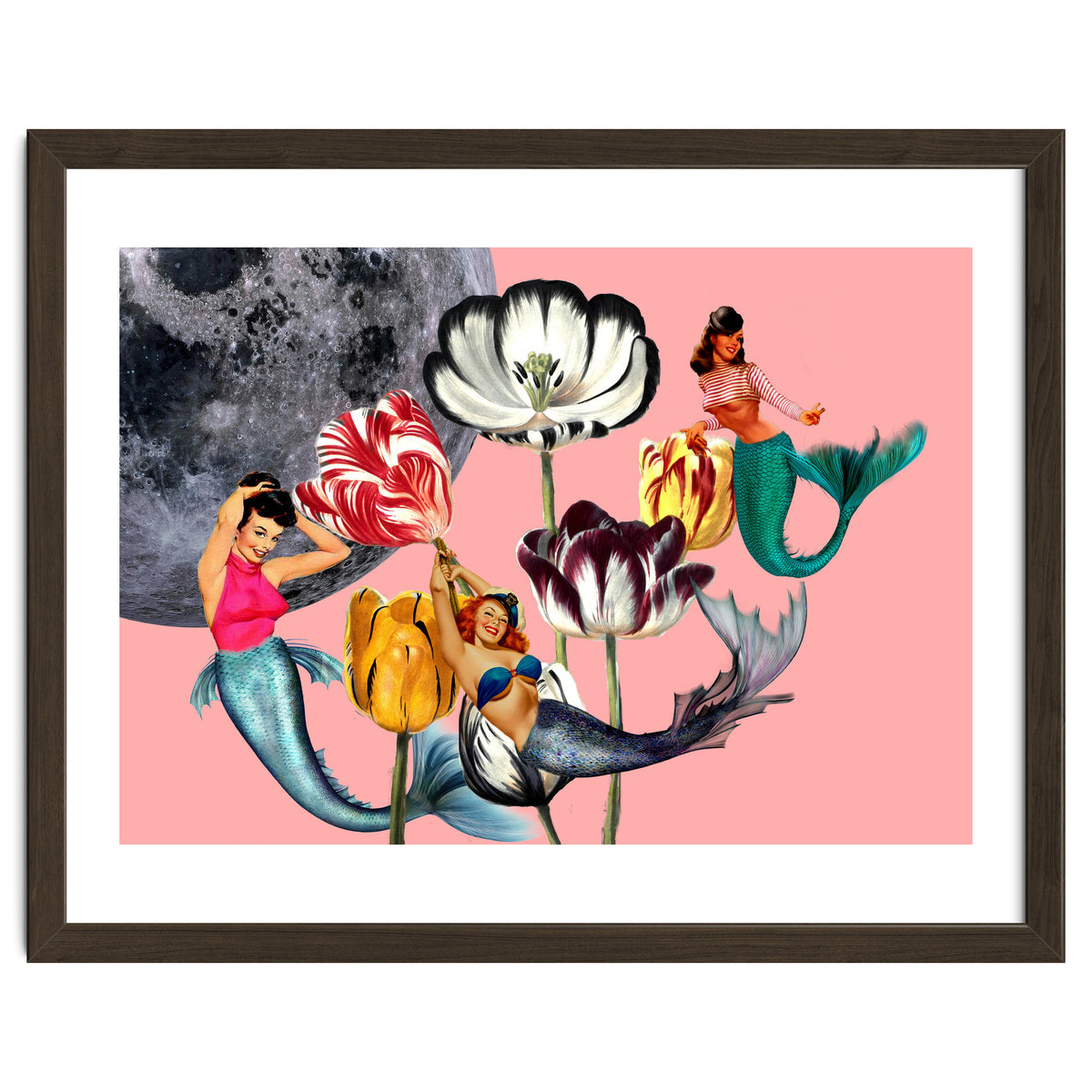 Mermaid Floral with moon