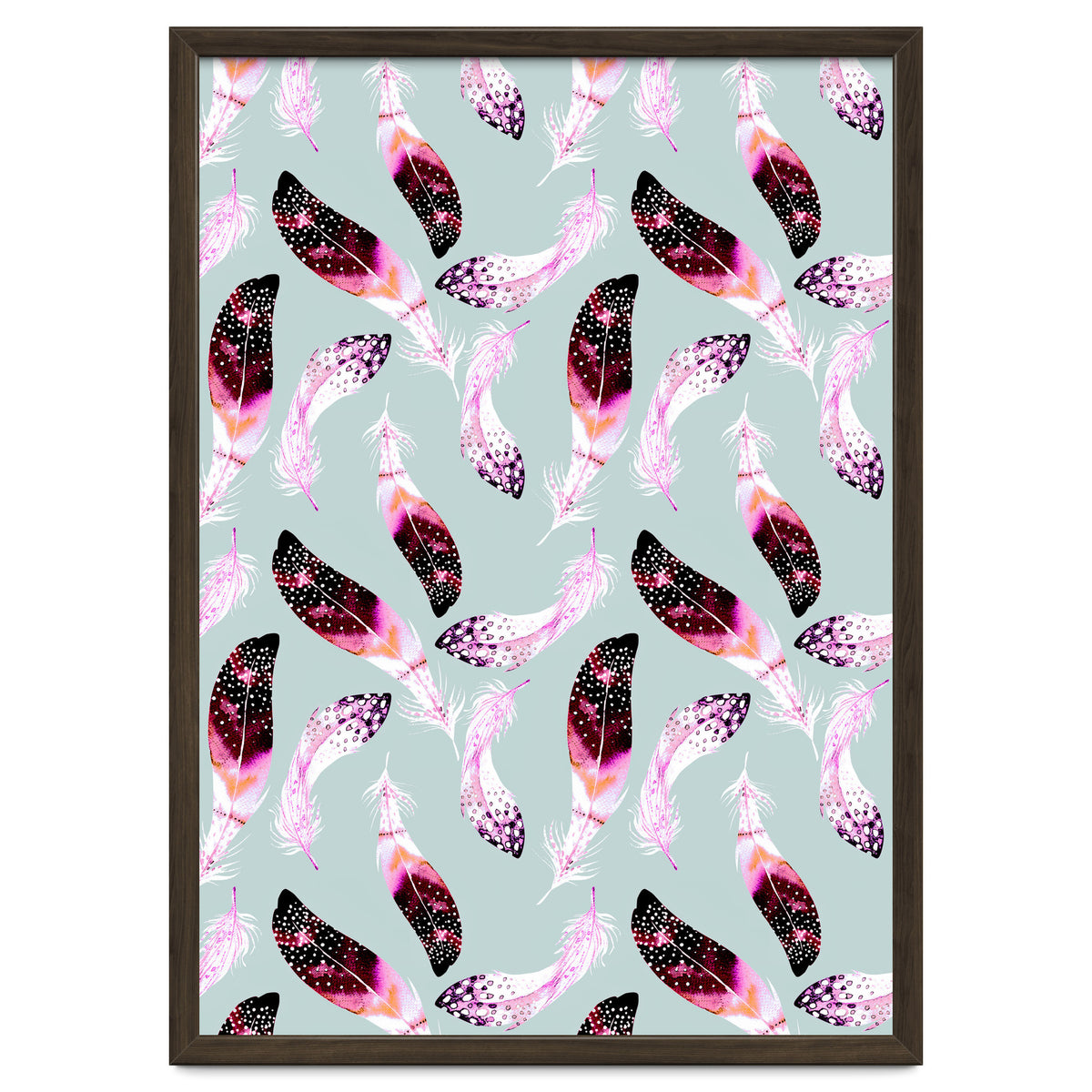 Bohemian pattern of feathers