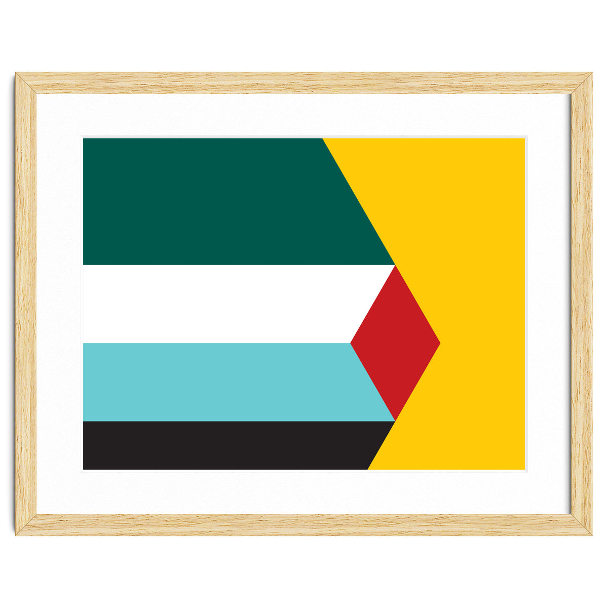 Geometric Shapes No. 43 - yellow & green