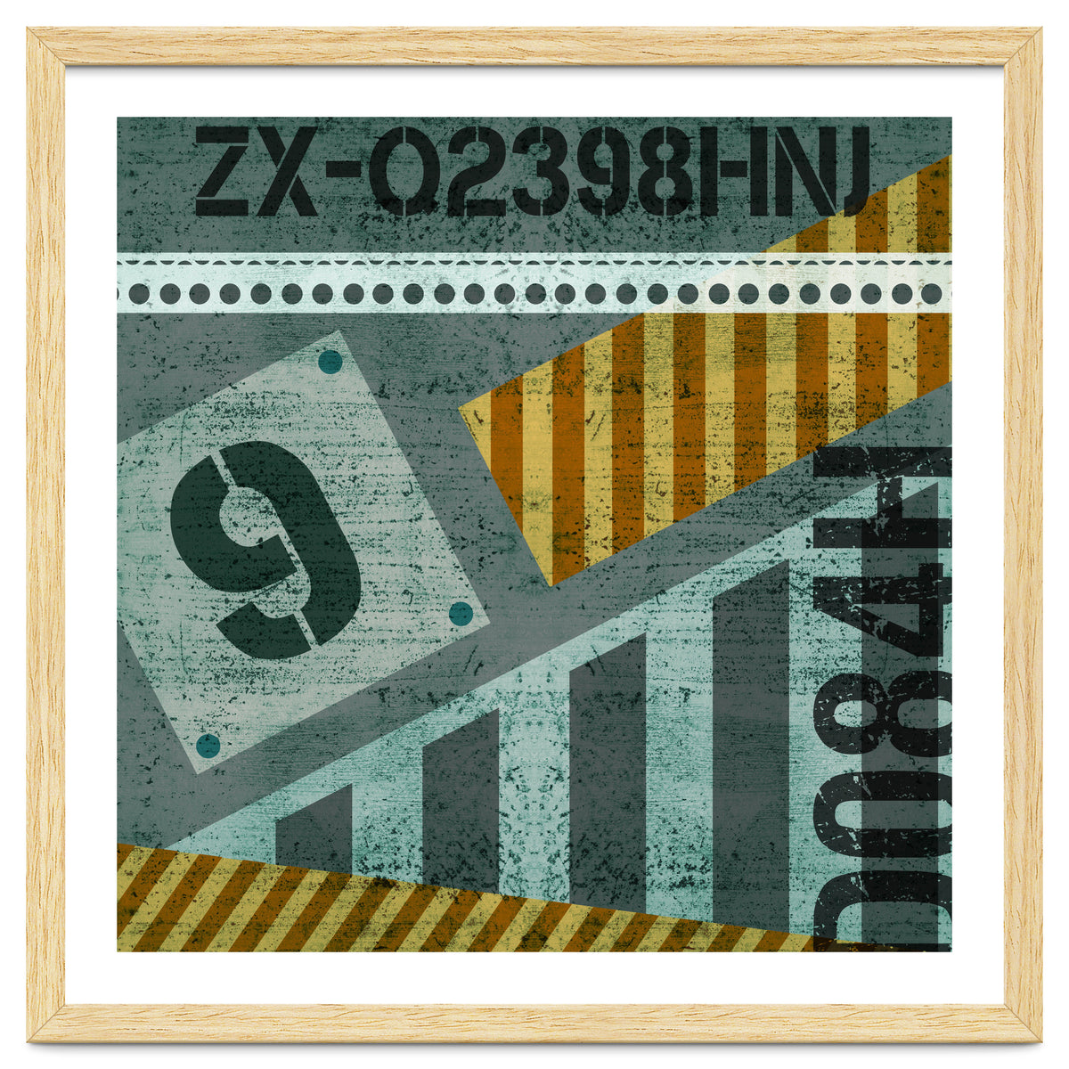 Abstract Industrial Slate And Stripes