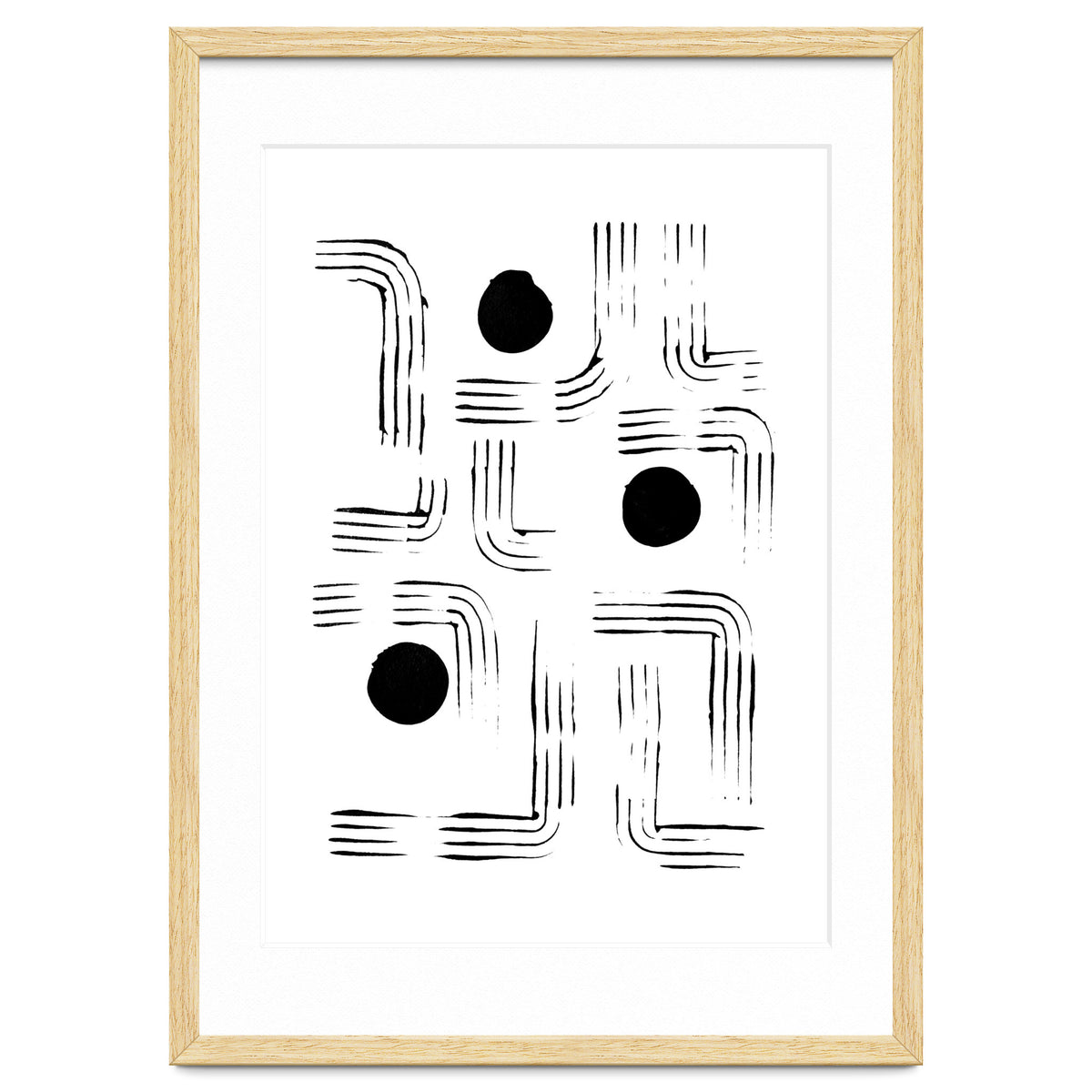 Mid-Century Modern Monochrome Print #1