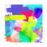 Abstract Stripes Neon Artistic Watercolor Pattern (Print Only) thumbnail