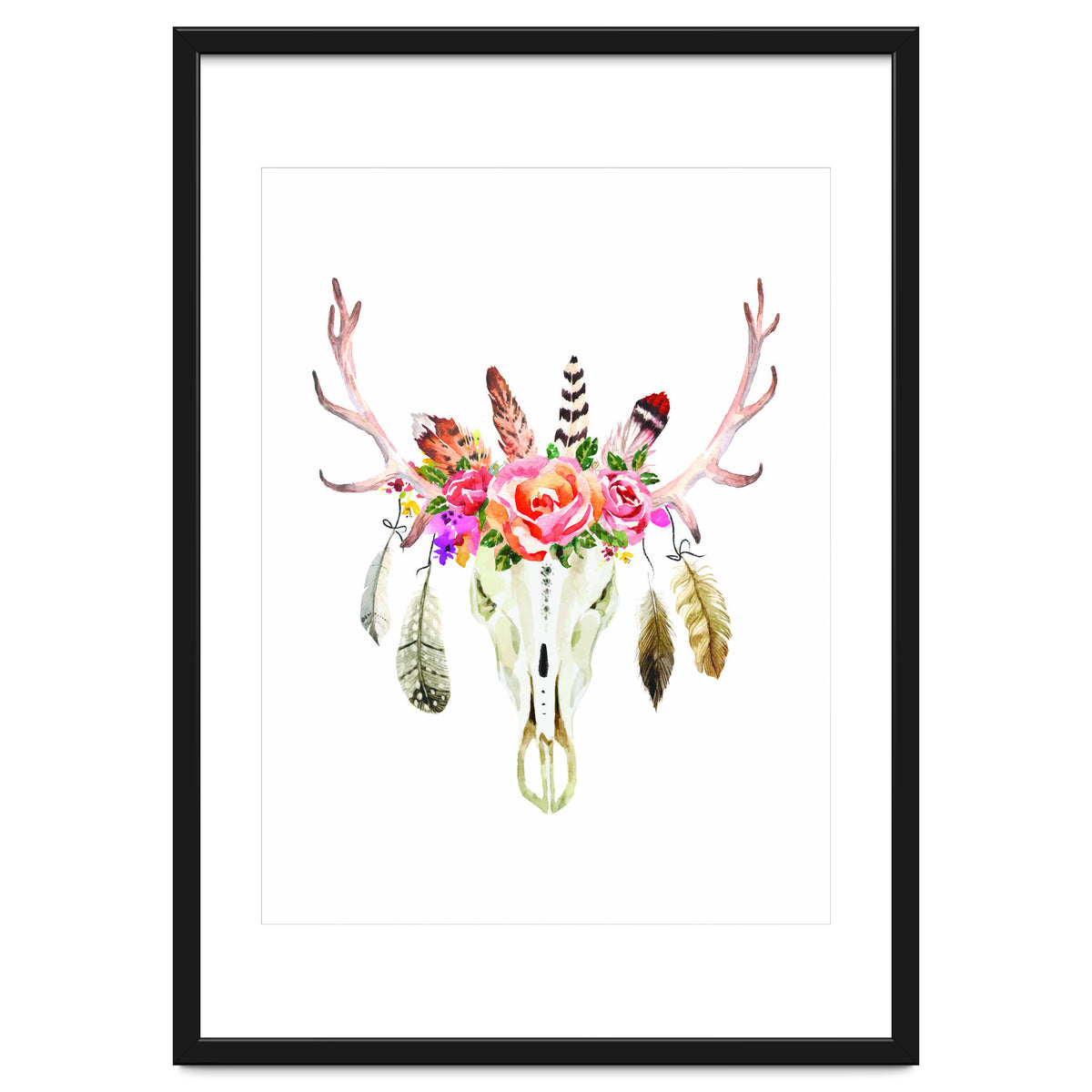 Boho Cow Skull