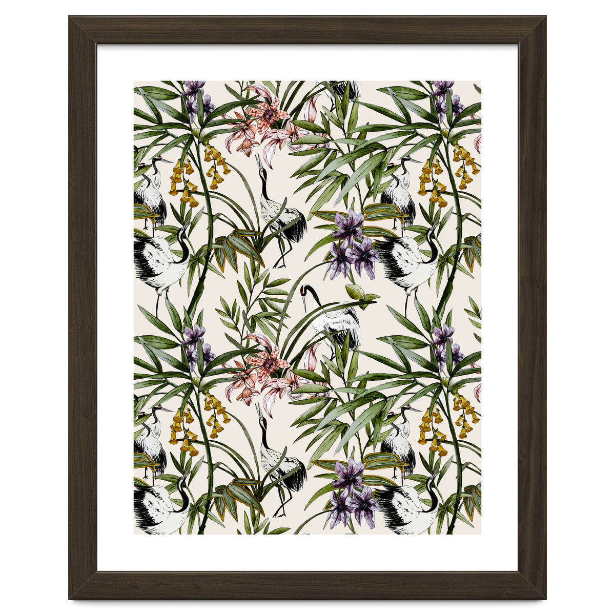 Asian crane pattern - 02