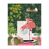 Flamingo in Jungle Laundry Room (Print Only) thumbnail
