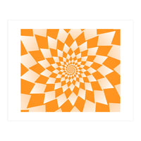 Abstract Orange Geometric  (Print Only)