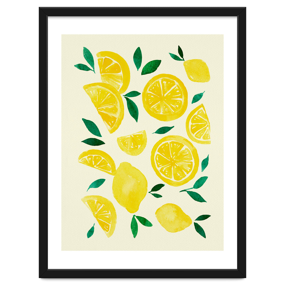 Watercolor lemons