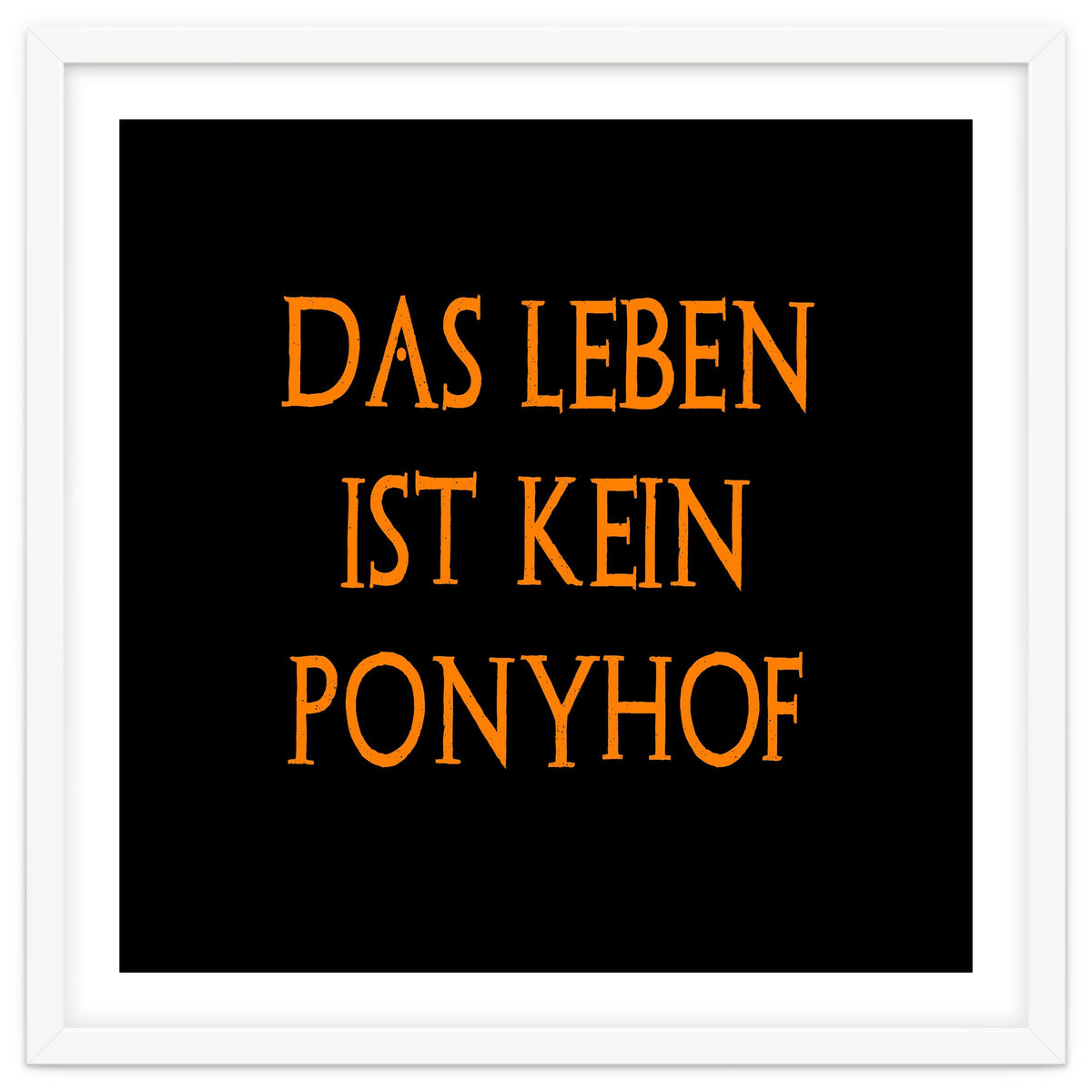 Das Leben Ist kein ponyhof - German sayings